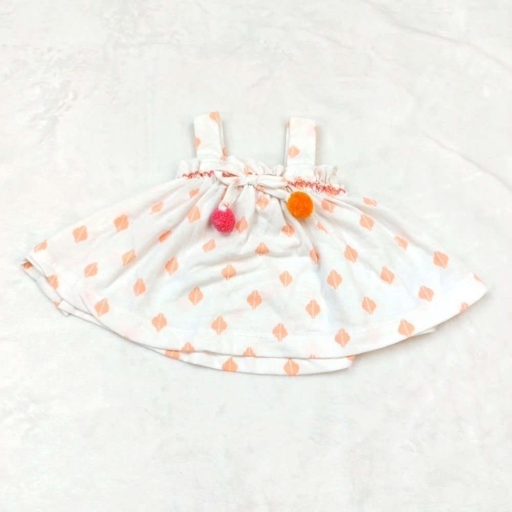 Jessica Simpson Infant Girls Boho Babydoll White Pink Tank Top Size 3 Months